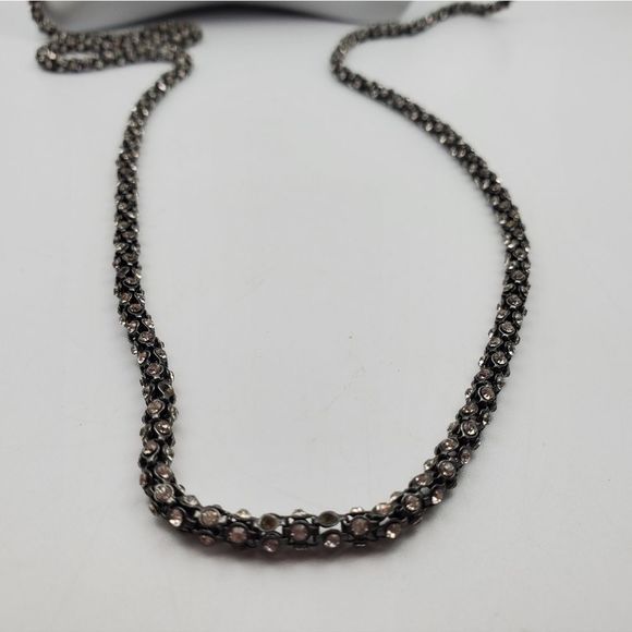 Retired vintage Anne‎ klein Gothic shadows crystal necklace N1923 - Picture 2 of 5